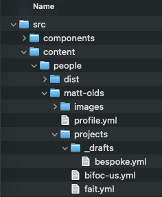 Add a project — drop a YAML file in a folder